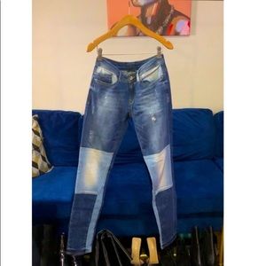 👖 💜 EDC Denim & Dry Goods Distressed Two-tone Jeans‎